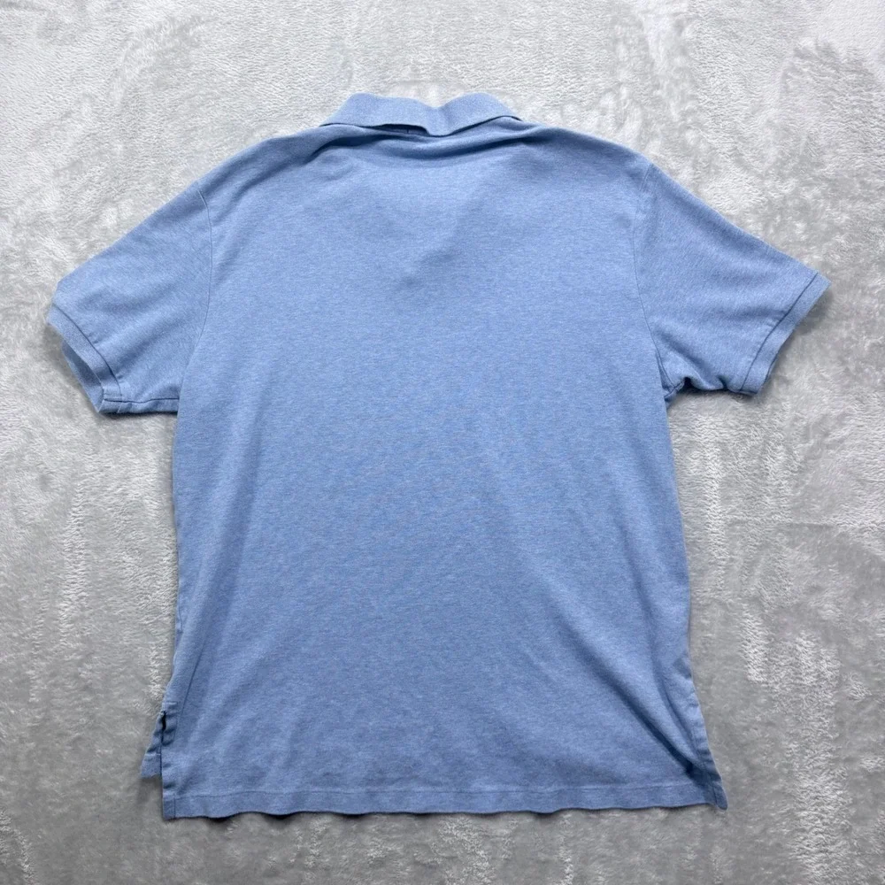 Polo Ralph Lauren Polo Shirt Mens XL Blue Custom Fit Short Sleeve Pink Pony Logo